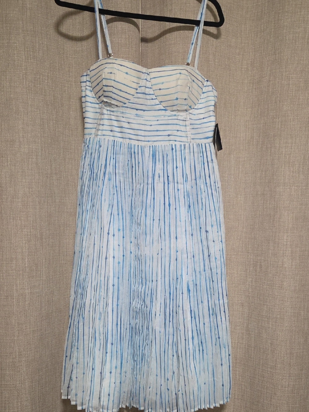 Lulu's Blue & White Striped Strapless Sundress